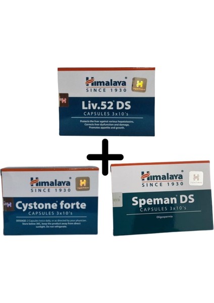 Cystone Forte + Speman Ds + Liv52 Ds Üçlü Destek Paketi