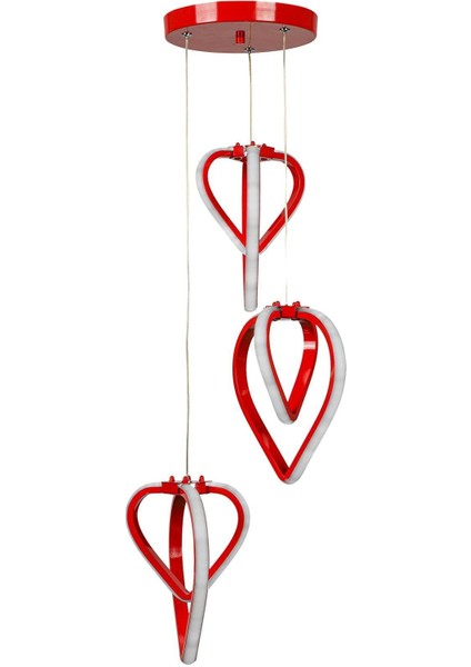 Sevinç 3 Renk Ledli 3.lü Avize Kırmızı fiyatları