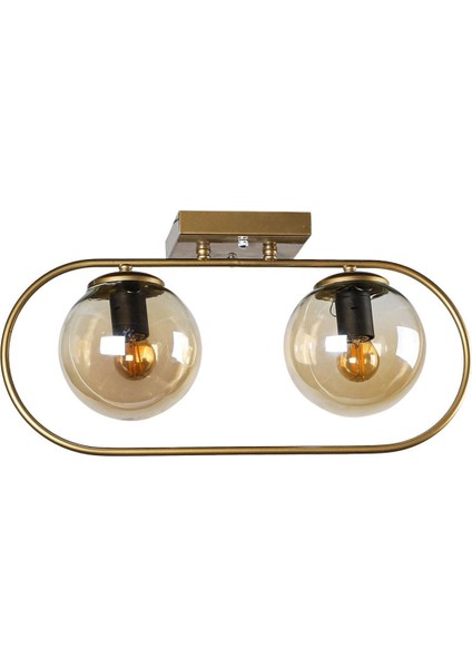 Sühan 2.li Sıralı Eskitme Bal Glob Camlı Avize fiyatları