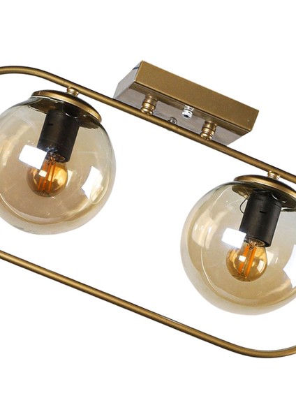 Sühan 2.li Sıralı Eskitme Bal Glob Camlı Avize fırsatları