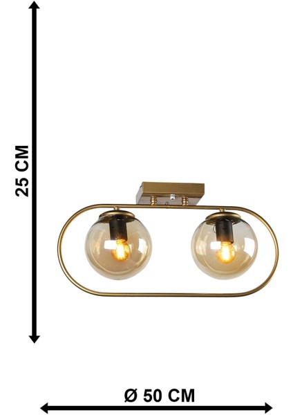 Sühan 2.li Sıralı Eskitme Bal Glob Camlı Avize indirimleri