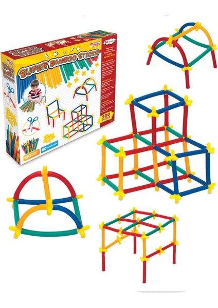 03461 Süper Bambu Çubukları 200 Parça -Dede