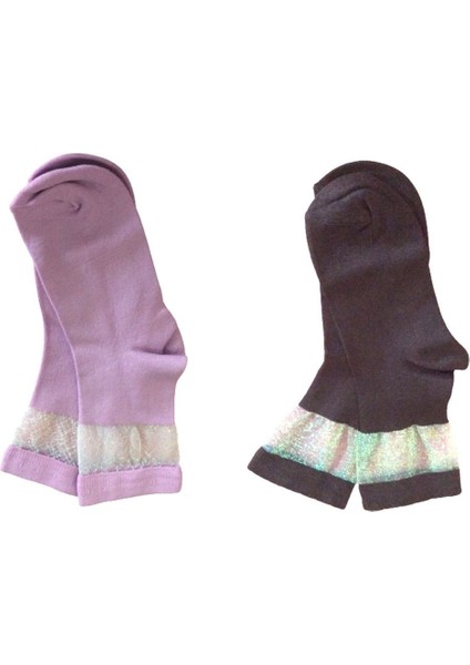 Berg - 2'li Soket Siyah Ve Pembe Renkli Çorap