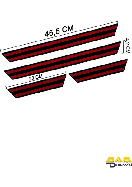 Bab Dizayn Automotive Renault Clio 5 Hb Krom Kapı Eşik Koruması 2019 ve Üzeri 4 Parça