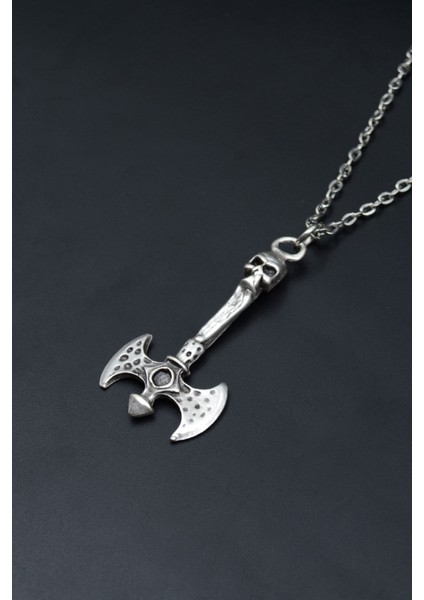 Balta Gümüş Kaplama Unisex Düz Zincir Kolye kod 862 modelleri