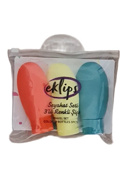Seyahat Seti 3'lü Renkli Şişe