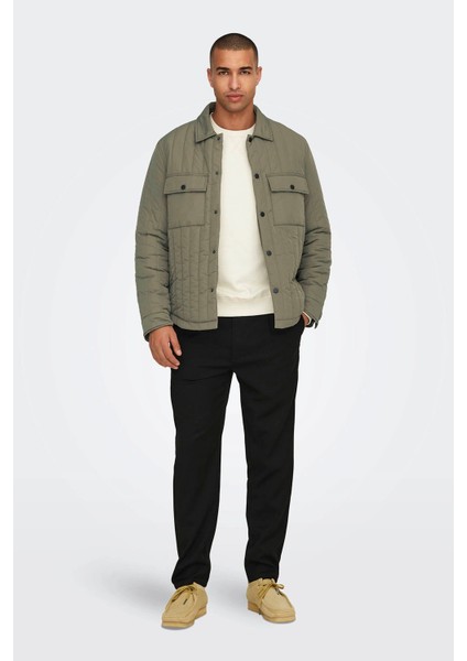 Onsjack Quılted Jacket Açık Haki Erkek Ceket 22030317 fiyatları