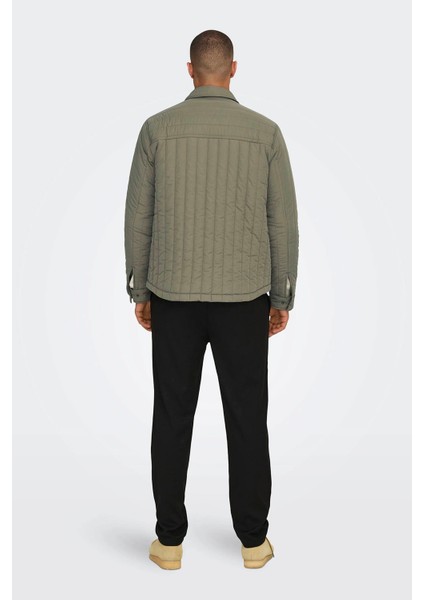 Onsjack Quılted Jacket Açık Haki Erkek Ceket 22030317 modelleri