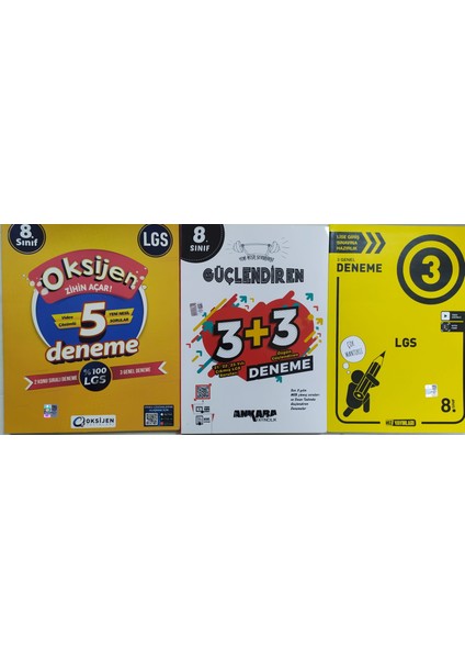 8. Sınıf Tüm Dersler+Oksijen Yayınları5 Deneme+Ankara3+3 Deneme