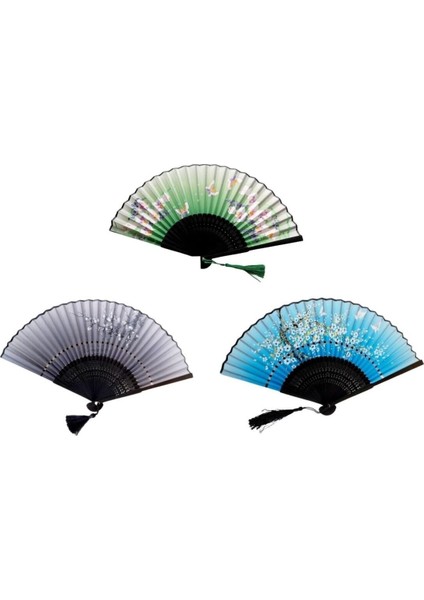 - 3'lü Şık Doğal Serinletici Yelpaze Özel Hediye Kutusu Ile