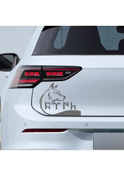 Göktürkçe Türk Sticker - Kurt Sticker - Oto Sticker - Araba Sticker - Araç Sticker - Cam Sticker