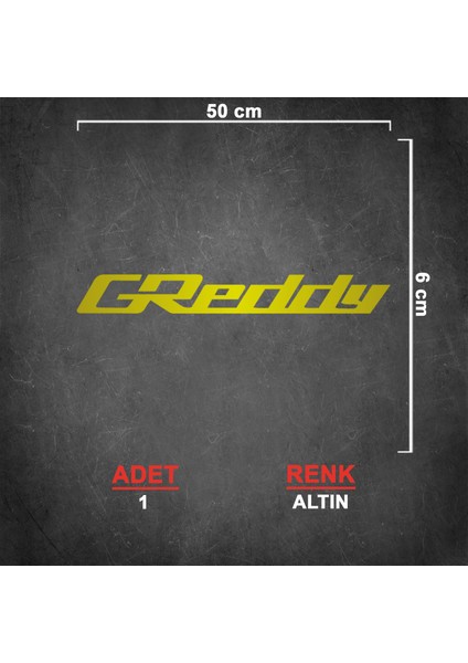 Greddy Sticker - Oto Sticker - Araba Sticker - Araç Sticker - Cam Sticker