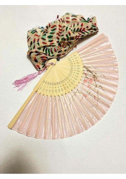 - Pembe Bambu Yelpaze ve Kırmızı, Yeşil Desenli Paraşüt Bandana Hediyeli modelleri