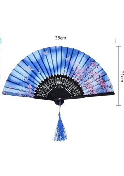 - Sakura Desenli Yelpaze Paraşüt Bandana Hediyeli