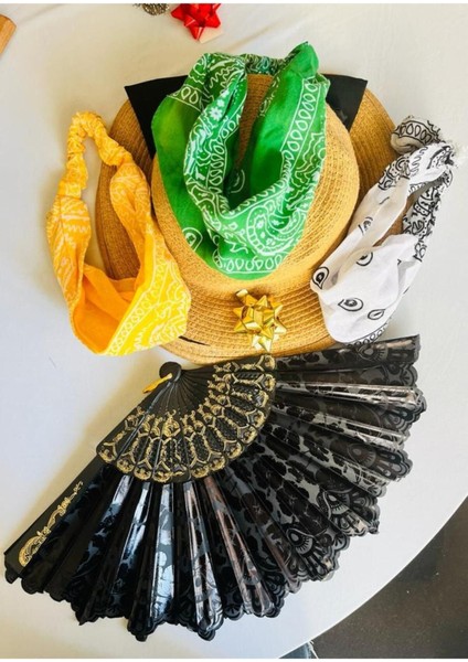 - Şık Parlak Siyah Yelpaze