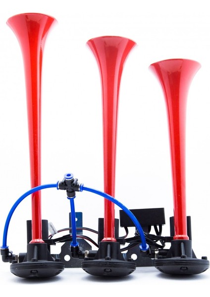Seger Kompresörlü Korna 12V, Kırmızı Renkli Plastik Borulu Melodili fırsatları