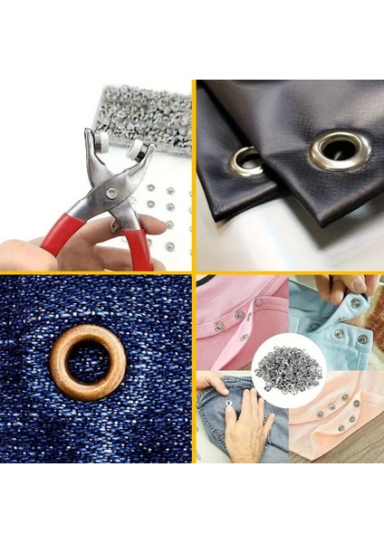Metal 200 Pcs Çıtçıt ve Pense Seti Makinesi Bebek Elbise Çıtçıt Montaj Seti