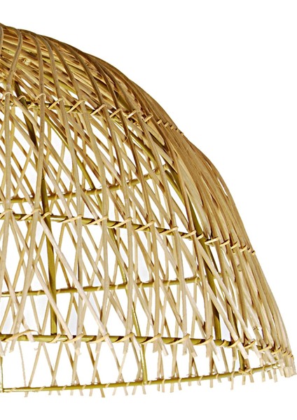Rattan, Bambu, Hasır Sarkıt Avize Çap: 50 cm Yükseklik: 25 cm