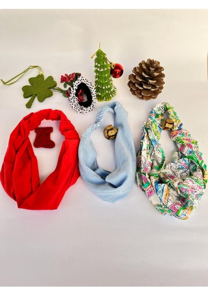 - Renkli Penye Lastikli Pamuklu Paraşüt Bandana 3 Adet fiyatları