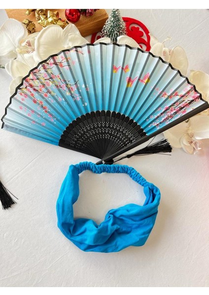 - Mavi Desenli Şık Yelpaze Parlak Paraşüt Bandana Özel Hediye Kutusu Ile fırsatları