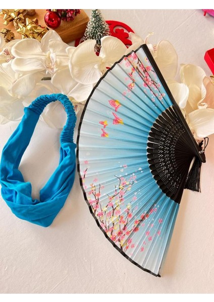 - Mavi Desenli Şık Yelpaze Parlak Paraşüt Bandana Özel Hediye Kutusu Ile indirimleri