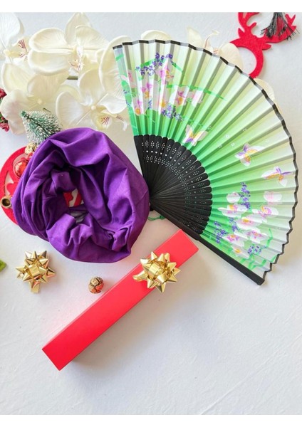 - Yeşil Desenli Şık Yelpaze Parlak Paraşüt Bandana Özel Hediye Kutusu İle fiyatları