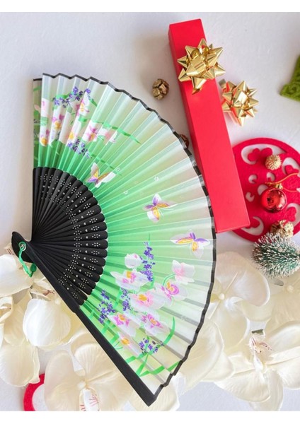 - Yeşil Desenli Şık Yelpaze Parlak Paraşüt Bandana Özel Hediye Kutusu İle modelleri