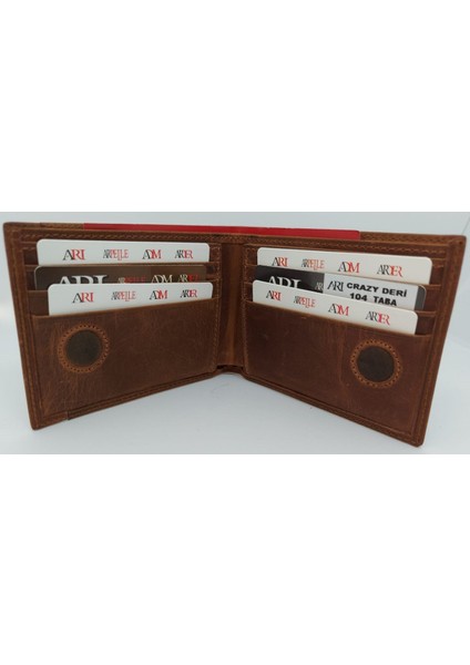 Zeymir Erkek Taba Renk Crayzi Cüzdan modelleri