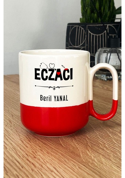 Kişiye Özel Eczacı Pro Kupa Bardak Kırmızı Tıp Bayramı Hediyesi fiyatları
