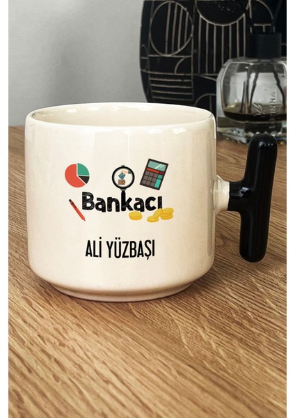 Kişiye Özel Bankacılar Günü Hediyesi Kupa Bardak T Kulplu Siyah Bankacı fiyatları