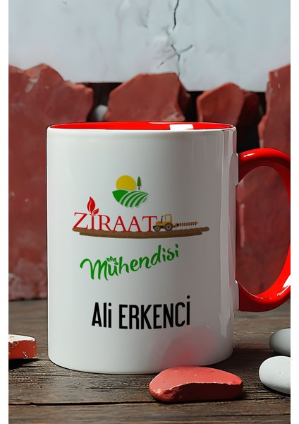 Kişiye Özel Ziraat Mühendisi Kupa Bardak Kırmızı Mühendisler Günü Hediyeleri fiyatları