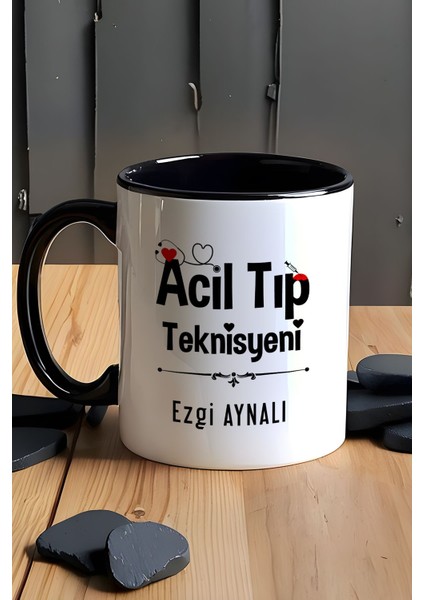 Kişiye Özel Acil Tıp Teknisyeni Kupa Bardak Siyah Att Tıp Bayramı Hediyesi