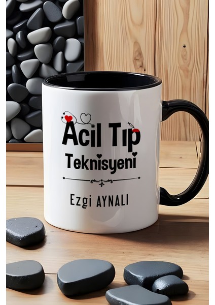 Kişiye Özel Acil Tıp Teknisyeni Kupa Bardak Siyah Att Tıp Bayramı Hediyesi
