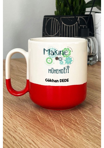 Kişiye Özel Makine Mühendisi Pro Kupa Bardak Kırmızı Mühendisler Günü Hediyesi