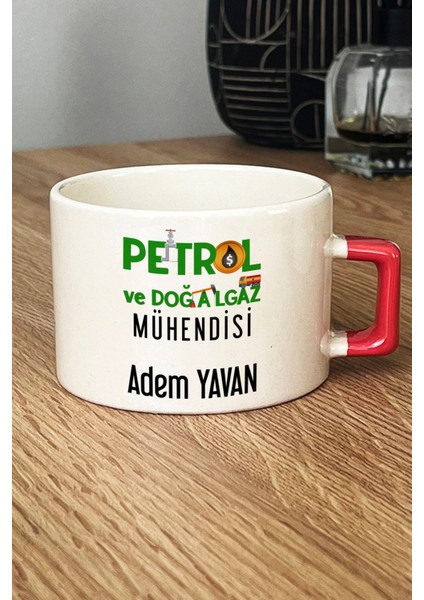 Kişiye Özel Petrol Mühendisi Lüks Fincan Turuncu Mühendisler Günü Hediyesi fiyatları