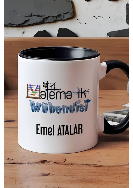 Kişiye Özel Matematik Mühendisi Kupa Bardak Siyah Mühendisler Günü Hediyesi