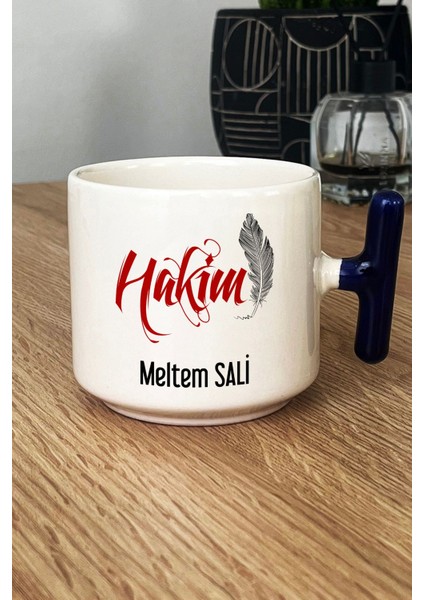 Kişiye Özel Hakim Kupa Bardak T Kulplu Lacivert fiyatları