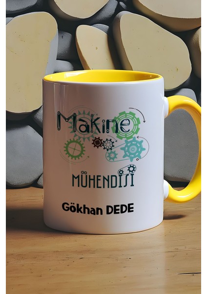 Kişiye Özel Makine Mühendisi Kupa Bardak Sarı Mühendisler Günü Hediyesi fiyatları