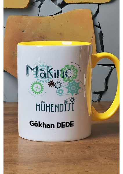 Kişiye Özel Makine Mühendisi Kupa Bardak Sarı Mühendisler Günü Hediyesi fırsatları