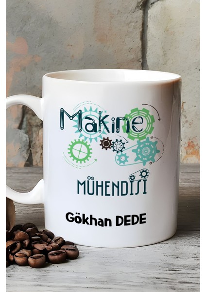 Kişiye Özel Makine Mühendisi Kupa Bardak Beyaz Mühendisler Günü Hediyesi