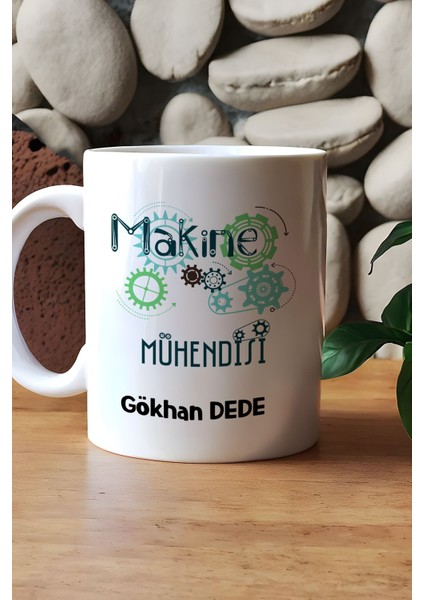 Kişiye Özel Makine Mühendisi Kupa Bardak Beyaz Mühendisler Günü Hediyesi