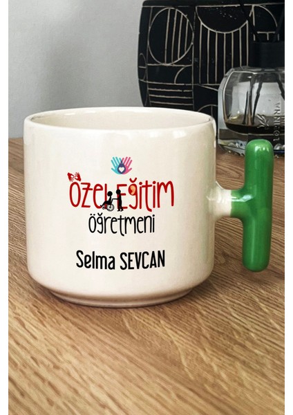 Kişiye Özel Özel Eğitim Öğretmeni -2- Kupa Bardak T Kulplu Yeşil fiyatları