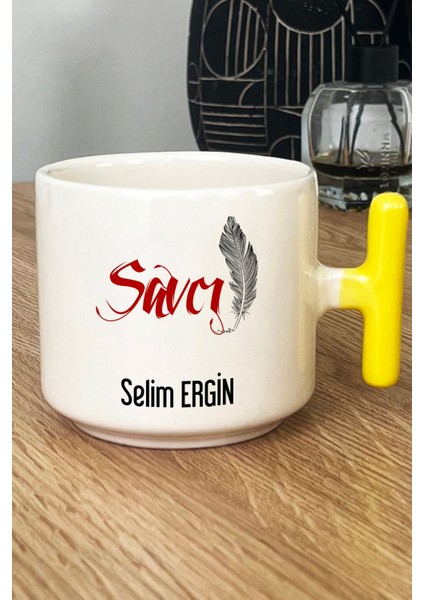 Kişiye Özel Savcı Kupa Bardak T Kulplu Sarı fiyatları