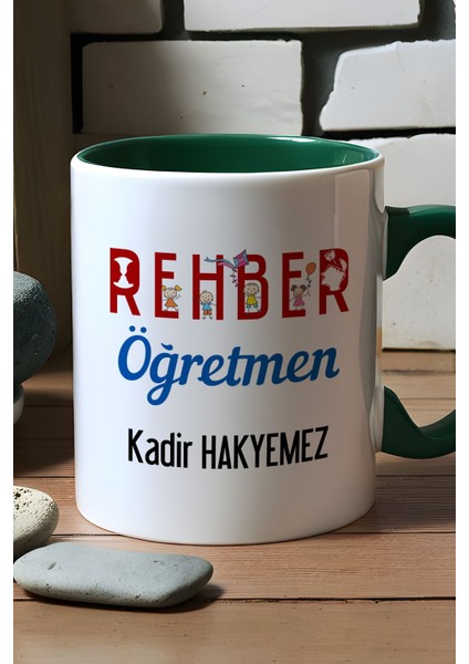 Kişiye Özel Rehber Öğretmen Kupa Bardak Yeşil Öğretmenler Günü Hediyesi fiyatları