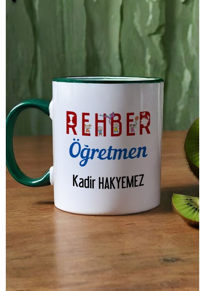 Kişiye Özel Rehber Öğretmen Kupa Bardak Yeşil Öğretmenler Günü Hediyesi modelleri