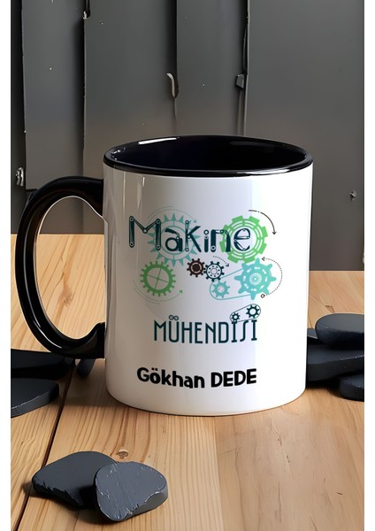 Kişiye Özel Makine Mühendisi Kupa Bardak Siyah Mühendisler Günü Hediyesi fırsatları