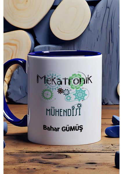 Kişiye Özel Mekatronik Mühendisi Kupa Bardak Lacivert Mühendisler Günü Hediyesi