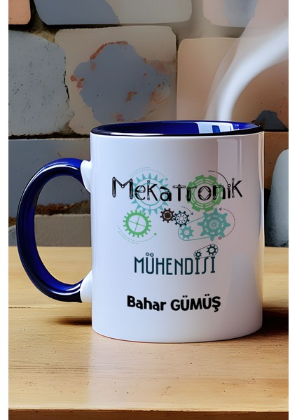 Kişiye Özel Mekatronik Mühendisi Kupa Bardak Lacivert Mühendisler Günü Hediyesi modelleri