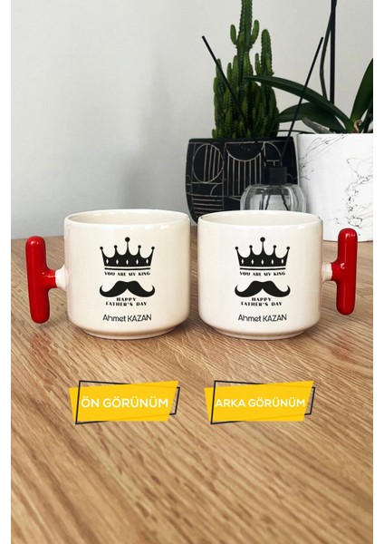 Kişiye Özel Babaya Hediye You Are My King Kupa Bardak T Kulplu Kırmızı modelleri