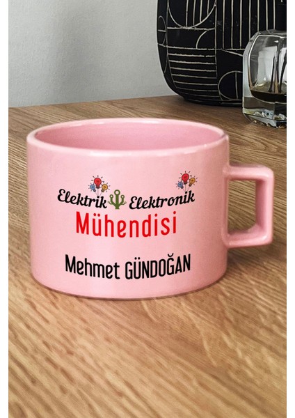 Kişiye Özel Elektrik Elektronik Mühendisi Pastel Fincan Pembe Mühendisler Günü Hediyesi fiyatları